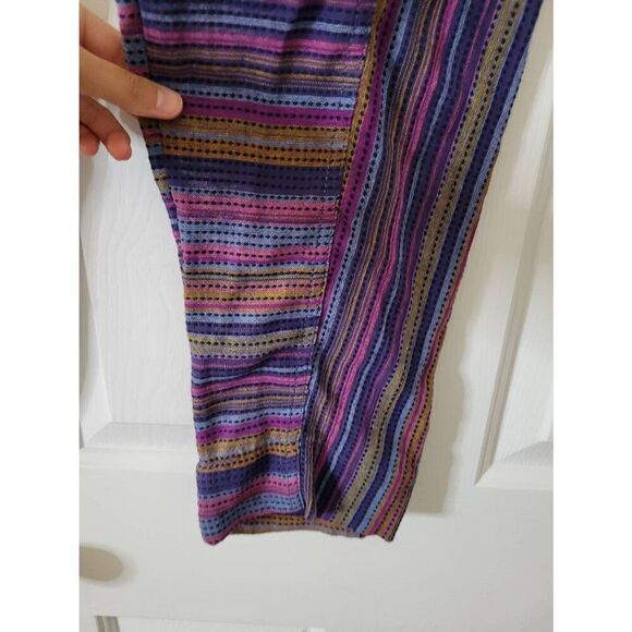 Free People Sweet Escape pants in purple blue combo stripe size S NWT - Picture 8 of 10